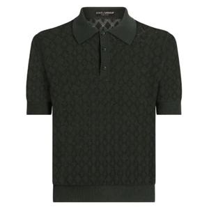 돌체앤가바나 Cotton Openwork Polo Shirt GXZ60TJBCFI TP719169104