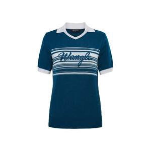 와이드앵글골프긴팔티 KQJ WWU25K51TB CO 간절기 보더 변형에리 스웨터 L (T.BLUE)