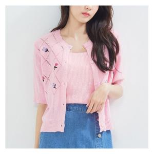 [로엠]꽃자수가디건 (RMCKC25RT6-T)