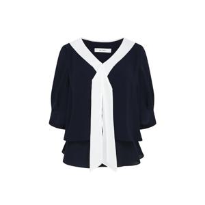 (JJ지고트) 레이어 배색 브이넥 블라우스 GR7A0BL131
