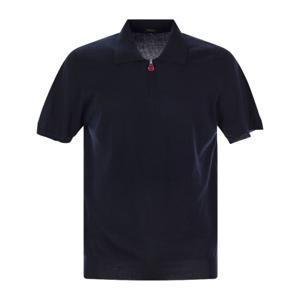 키톤 반팔 폴로 지퍼 셔츠 UMKX33Z60H01I DARK BLUE