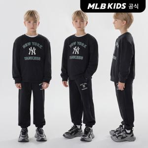 [MLB키즈]바시티 맨투맨 세트 NY (Black)7AS2V0244-50BKS