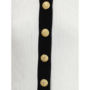 BALMAIN Contrast trim Cardigan FF1KL191KI64_GAB