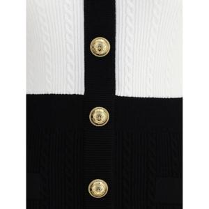 BALMAIN Braided pattern midi Dress FF1R6033KI50_EAB