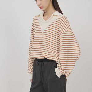 [쥬크]오버사이즈 스트라이프 티셔츠_Z244MSM005