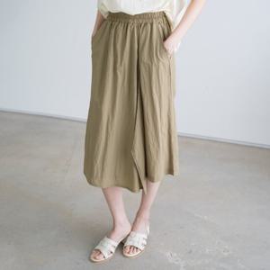 엄마옷 마담4060 모던베이직 데일리 큐롯팬츠 와이드핏 무드 바스락랩밴딩팬츠-ZPN2506074-