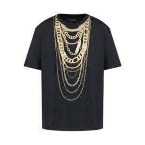 Balmain T-shirts and Polos Black/orange FH1EG000GF06EAD