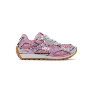 Bottega Veneta 스니커즈 핑크   실버 오르빗 스니커즈 251798M237005