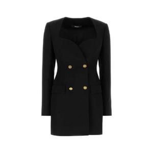 VERSACE Black wool blazer dress 10208671A14592 1B000