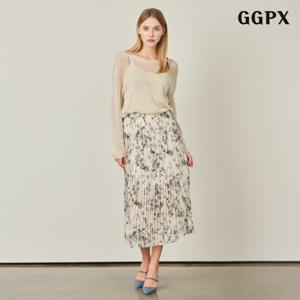 [GGPX]플리츠 밴딩 롱 스커트 (GPAWH007D)