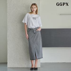 [GGPX]슬릿 데님 롱 스커트 (GPBWH002D)