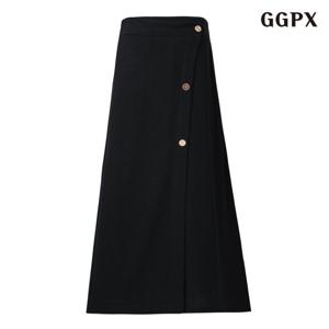 [GGPX]플레어 밴딩 롱 스커트 (GPBWH003D)