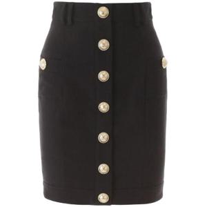 Balmain 버튼 니트 미니 스커트 TF14306167L 0PA TP935979276