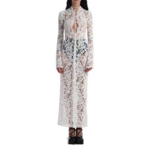 MANURI 샐리 세미 쉬어 레이스 미디 드레스 MRFW24DR9VIPL07 WHITE TP944348168
