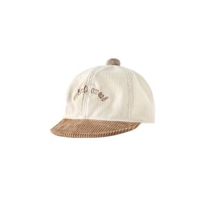 [밍크뮤]SC(아이보리)쁘띠폼폼코듀로이배색캡(35A1480002)2025FW 애기모자 백일돌선물 모자 A