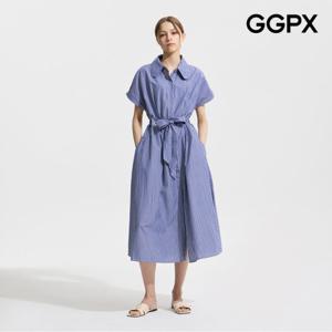 [GGPX] 오픈형 스트랩 스트라이프 원피스 (GP6OP049F)