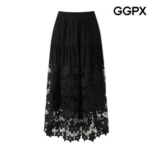 [GGPX] 로맨틱 하프 플라워 레이스 스커트 (GP6SK011F)