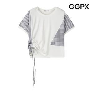 [GGPX] 스트라이프 배색 스트링 티셔츠 (GP7TS014F)