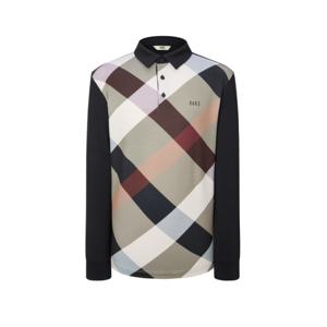 닥스 골프 남성 24FW 빅 체크 긴팔폴로티셔츠 (BLACK) WGTS4C652BK