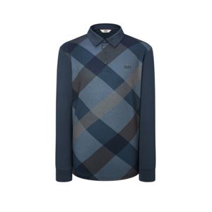 닥스 골프 남성 24FW 빅 체크 긴팔폴로티셔츠 (NAVY) WGTS4C652N3