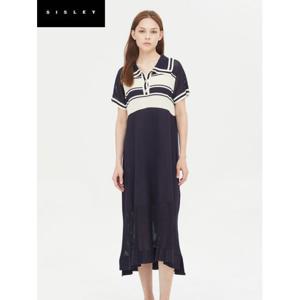 [시슬리]카라 니트 원피스_SAKOE8431