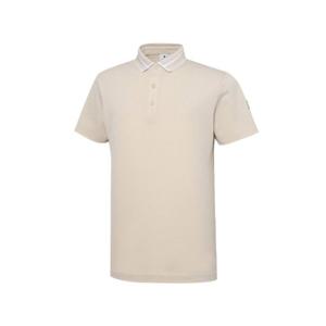 와이드앵글골프반팔티 KQJ WMM23292E2 남성 VA 캐주얼 피케 조직 요꼬에리 티셔츠 (Beige)