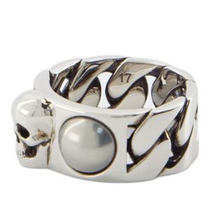 알렉산더맥퀸 펄 메탈 메탈릭 반지 774168I170E1445 A.SILVER+P