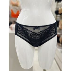 [바바라] ABP4425H 블랙 기하학레이스 햄라인팬티