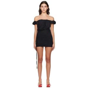 25 SS 쟈크뮈스 여성 블랙 르 슈슈 라 로브 치체리 미니 드레스 232553F052006