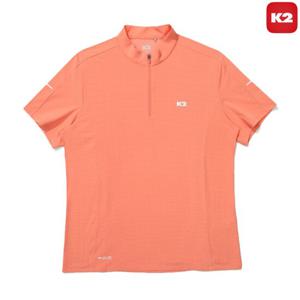 [케이투 (행사)]여름 여성 등산 반팔 집업 티셔츠/산행/통기성/냉감/KWM24214YD