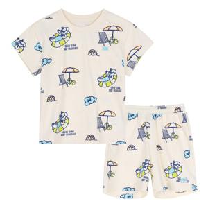[NBA KIDS] 토들러 썸머 전판 프린트 티셔츠 반바지 세트(5-2)(K225ST004P)