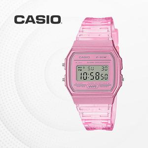 카시오 CASIO 여성용 젤리밴드 빈티지 전자 손목시계 F-91WS-4