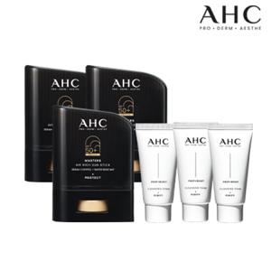 AHC 마스터즈 에어리치 선스틱 14g 3개+(GIFT)클렌징오일 20ml 3개