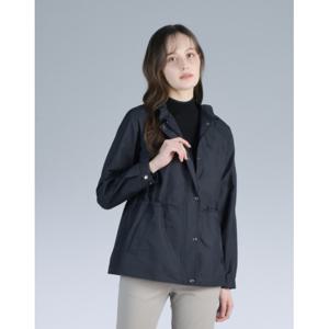 닥스 골프 여성 25SS PREMIUM 네이비 로고 자카드 사파리 점퍼 DNJU5A211N2