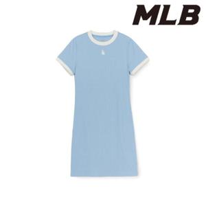 MLB (3FOPB0453-07SBL) 여성 베이직 슬림핏 골지 원피스
