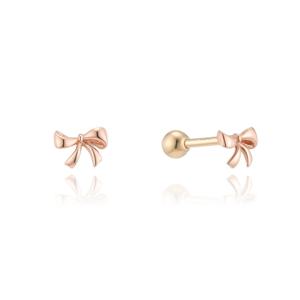 [GB] 볼륨 미니 리본 피어싱 14K GOLD 귀걸이 LPFP3005G