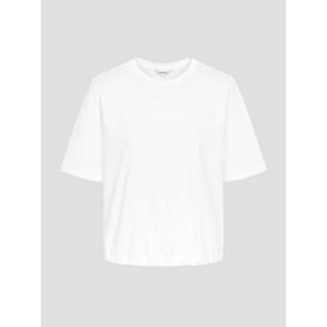 [빈폴레이디스] 밑단 스트링 반소매 티셔츠  화이트 (BF5742C021)