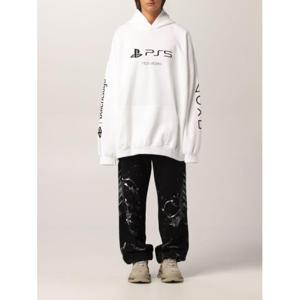 발렌시아가 후드 티셔츠 651799 TKVF49040 WHITE