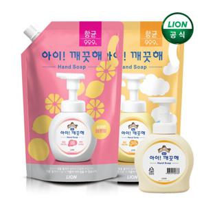 아이깨끗해 대용량 핸드워시 라인 순 1.8L 리필x2개+라인 490ml 공용기 증정