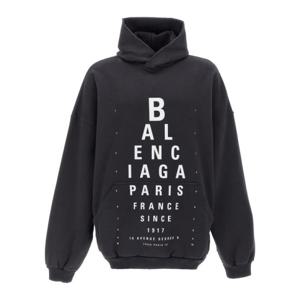 발렌시아가 후드 티셔츠 803265TRVU79034 White Black