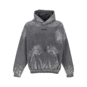 발렌시아가 후드 티셔츠 767877TRVI98499 Gray