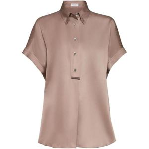 25 SS Brunello Cucinelli 모닐리 장식 실크 셔츠 M0C59RA915C2925 TP433995479