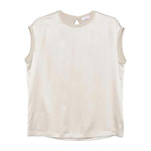 25 SS Brunello Cucinelli 라운드 넥 민소매 탑 M0C59EH500C4274 TP439344726