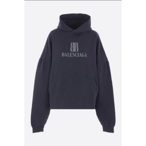 BALENCIAGA Nano BB cropped hoodie in jersey 818433TSVO31083