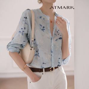 ATMARK (77까지)서머롤업플로럴블라우스_AA53BL044G