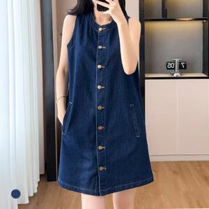 [카라]KARRA 캔톤포켓나시데님원피스_A5M0980