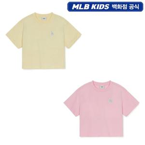 [MLB KIDS] 베이직 여아 스몰로고 크롭 티셔츠 (7FTSB0553)