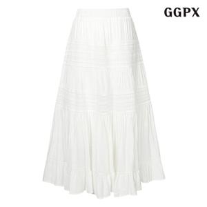 [GGPX]레이스펀칭 셔링 스커트 (GPAWH013D)