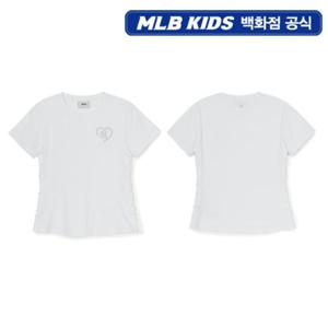 [MLB키즈PG] 하트 스포티브 라인 크롭 티셔츠 (7FTSH0453-50WHS)