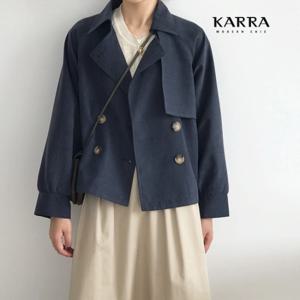 [카라]KARRA (77까지)빈티지더블숏트렌치자켓_KB3SJK011C